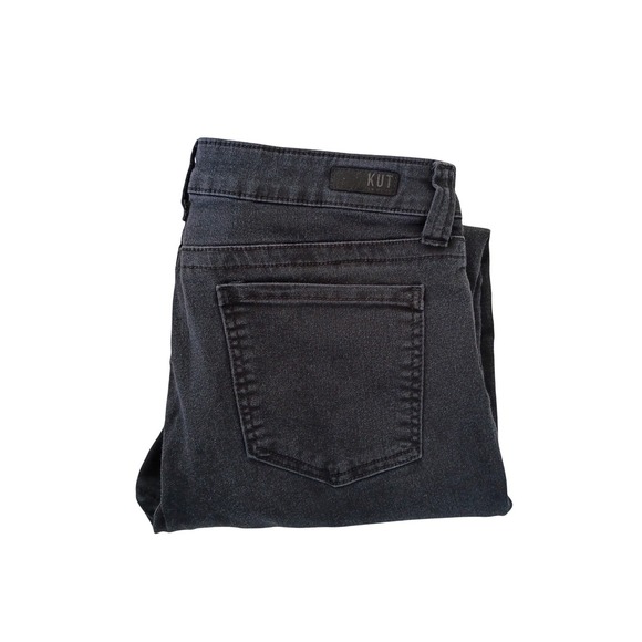 Kut From The Kloth Dark Wash Straight Leg Jeans Women Size 12 Stretch Denim - Picture 9 of 16